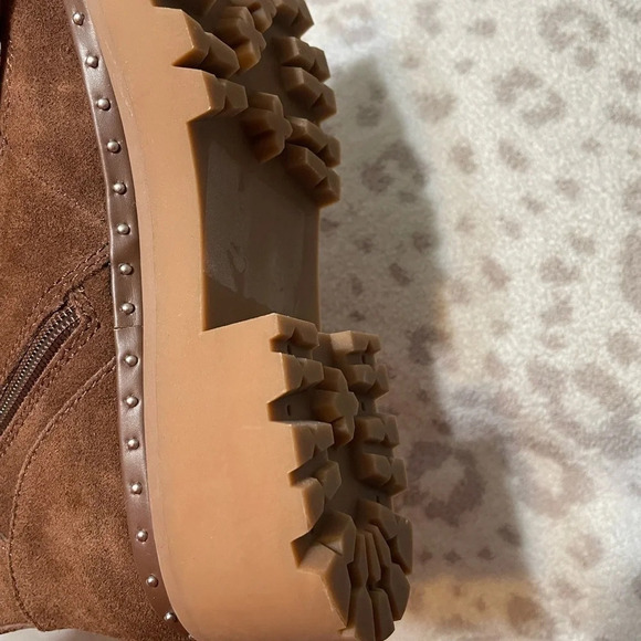 Steve Madden Rainer Lace Front Chunky Boots Suede NEW​​ - Picture 13 of 13